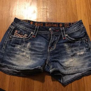 womens rock revival jean shorts